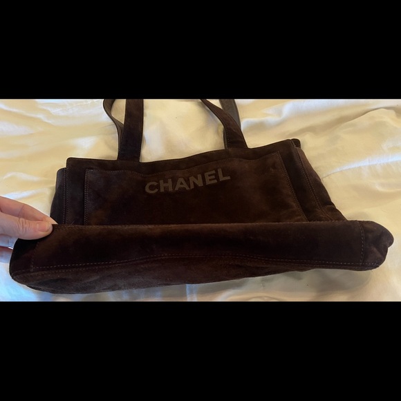 CHANEL EUC Brown Suede Shoulder Tote - Picture 7 of 11